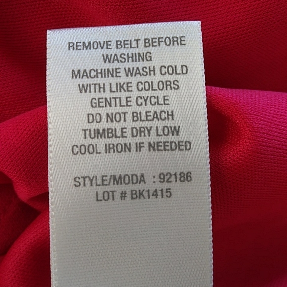 Dressbarn Lined Low Back Dress 12 Petite Coral Tangerine Pink Orange - Picture 12 of 16